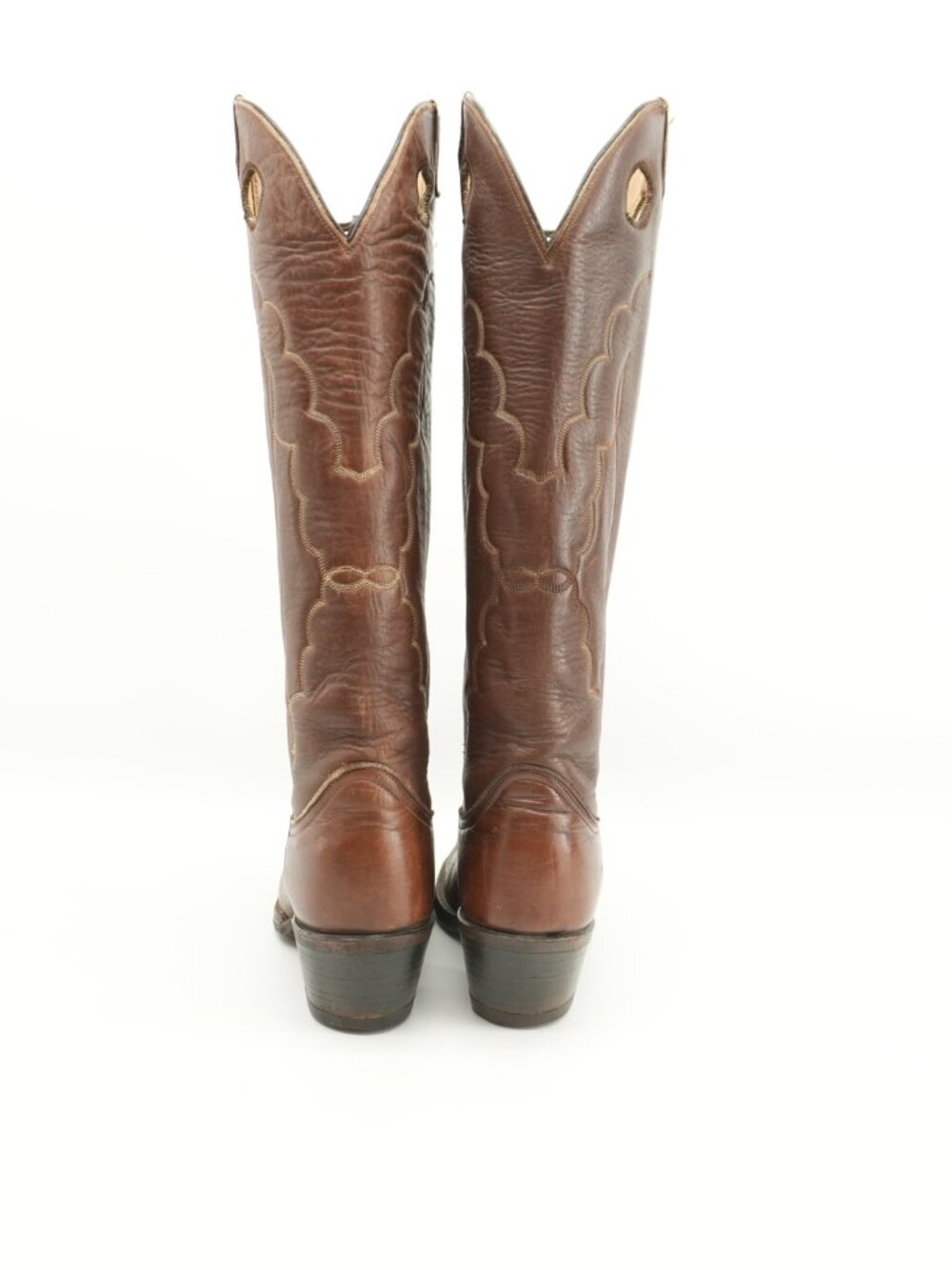 Tony Lama Tall Cowgirl Boots Leather Western KNEE HIGH Cowboy Boots Size 7.5 - Picture 13 of 16